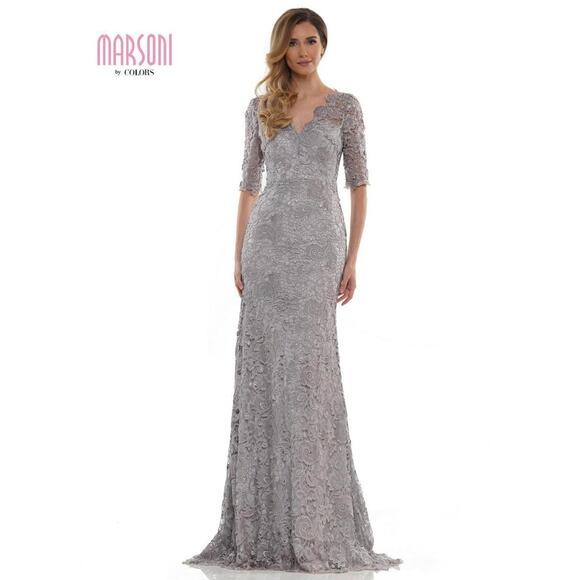 Marsoni Mv1117 MOB Mother Bride Groom NWT Platinum 12 mothers dress wedding new